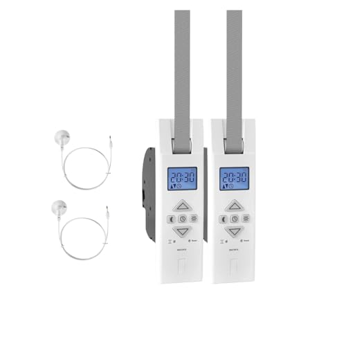 ATTAS MATOFIX PRO + Sonnensensor Elektrischer Gurtwickler bis 45 kg23mm Gurtband, Unterputz, universal Rollladenantrieb mit Display, einstellbare Fahrzeiten (2) von MATOFIX