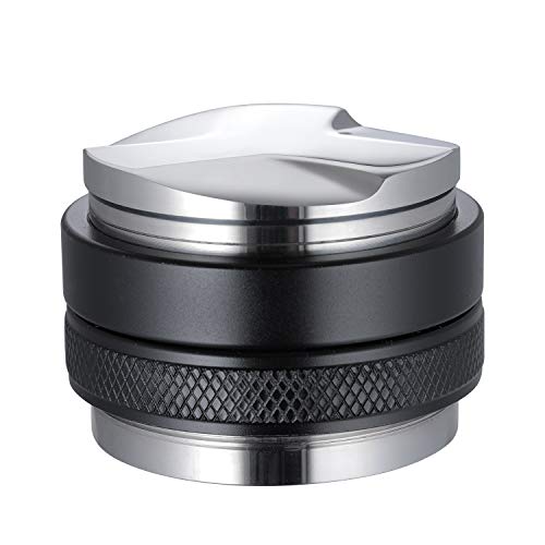 MATOW Doppelkopf-Espresso-Tamper und -verteiler, 51 mm, Schwarz, 1 Stück, passend für Delonghi 51 mm Siebträger, Espressomaschinen, Pumpmaschinen-Serie, Capresso PRO von MATOW