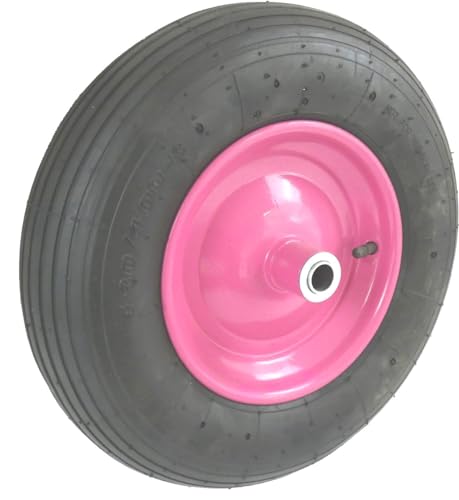 MATRIX Ersatzrad Luftrad Schubkarrenrad Luftreifen pink Stahlfelge 4x8 von MATRIX