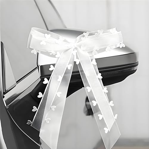 15 PCS Autoschleifen Hochzeit Autoschmuck, Elegante Hochzeitsauto Schleifen mit Herzen Spitze, Perfekte Auto Deko für Brautauto, Hochzeitsfeier Festliche Anlässe, Hochwertiges Hochzeitsdeko(16×26 CM) 15 PCS Autoschleifen Hochzeit Autoschmuck, Elegante Hochzeitsauto Schleifen mit Herzen Spitze, Perfekte Auto Deko für Brautauto, Hochzeitsfeier Festliche Anlässe, Hochwertiges Hochzeitsdeko(16×26 CM) von MATSOONY