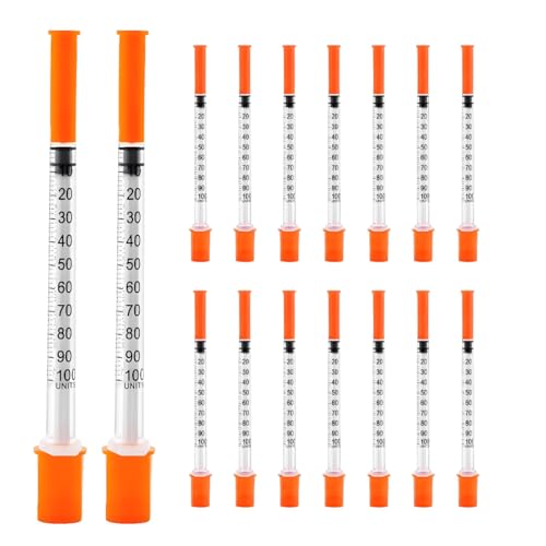 20 Stück 1ml/cc Kunststoff Mehrzweck-Messwerkzeuge(30G/8mm) mit Kunststoffrohre Haustierfütterung Pflanzenbewässerung von MATSOONY