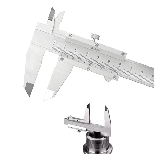 Präzisionsmessschieber mit Feststellschraube, 150mm Edelstahl Messschieber, spritzwassergeschützt & staubdicht, Präzises Messwerkzeug für Haushalt, Werkstatt & Industrie, Robuste Metall-Schublehre Präzisionsmessschieber mit Feststellschraube, 150mm Edelstahl Messschieber, spritzwassergeschützt & staubdicht, Präzises Messwerkzeug für Haushalt, Werkstatt & Industrie, Robuste Metall-Schublehre von MATSOONY