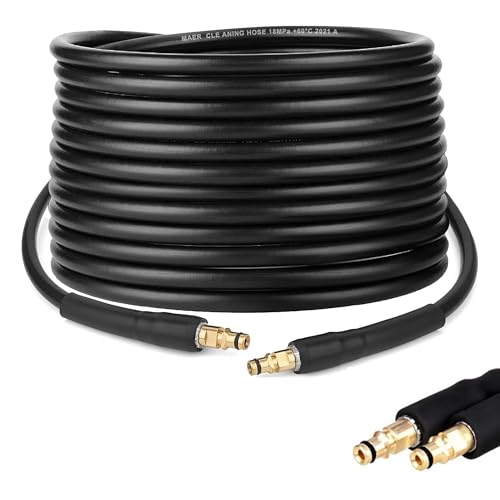 MATXREE 30 m Hochdruck-Düsenreiniger, Ersatzschlauchverlängerung, Reinigungsrohr für Kärcher K-Serie Hochdruckreiniger K2 K3 K4 K5 K6 K7 Click Plug Quick Connector von MATXREE