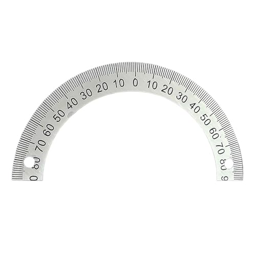 1 Stück 60 mm 80 mm 120 m 240 mm Halbkreis-Zifferblatt Skala Identifikation Zifferblatt Grad abgestufter Winkelmesser 180 Grad für Werkzeugmaschine (80 x 60 x 2 mm) von MATYASIGO