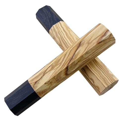 1 Stück Japanischer Stil Achteckiger Griff Für Küchenmessergriff Olivenholz Ebenholz Messergriff Fisch Rohmessergriff (3.1MMX10.5MMX135MM) von MATYASIGO