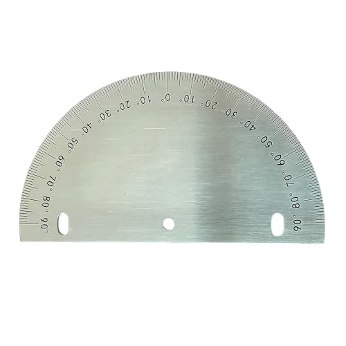 100 mm / 200 mm Halbkreis-Zifferblattskala, Identifikation, Zifferblatt, Grad abgestufter Winkelmesser, 180 Grad, für Werkzeugmaschinen-Messwerkzeuge (100 x 3,5 x 2 mm) von MATYASIGO