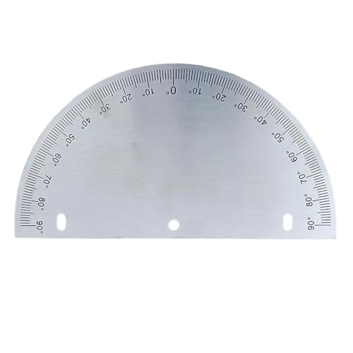 100 mm / 200 mm Halbkreis-Zifferblattskala, Identifikation, Zifferblatt, Grad abgestufter Winkelmesser, 180 Grad, für Werkzeugmaschinen-Messwerkzeuge (200 x 6 x 2 mm) von MATYASIGO
