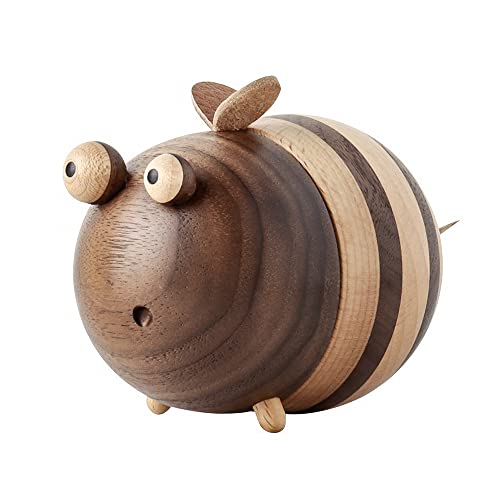 MATYASIGO Kreative Zahnstocherbox Zahnstocherspender aus Holz, Bienenform, Zahnstocherhalter, Freunde, Geschenk, Heimdekoration und Esszimmer-Dekoration von MATYASIGO