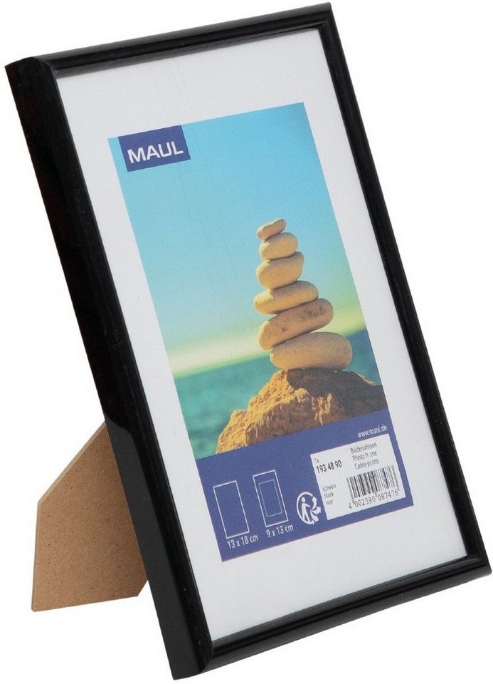 MAUL Bilderrahmen Bilderrahmen Maulart Kunststoff / Kunststoffglas 12,2x17,2cm schwarz von MAUL