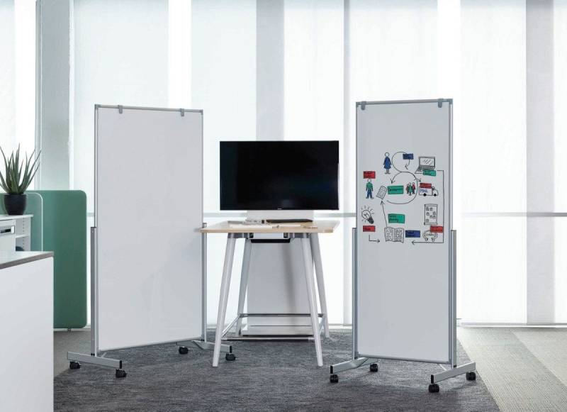 MAUL Magnettafel Whiteboard mobil Maulpro easy2move 75x180cm von MAUL