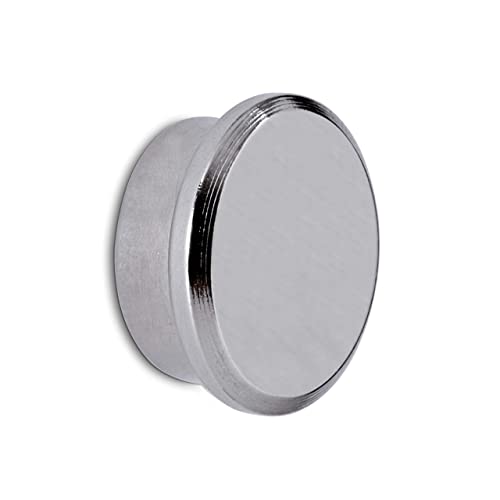 MAUL Neodym Magnet Ø 22 x 9 mm | Starker Magnet mit hoher Haftkraft (8kg) | Magnet mit elegantem und modernem Design | Ideal für Magnettafel, Kühlschrank und Whiteboard | Silber von Maul