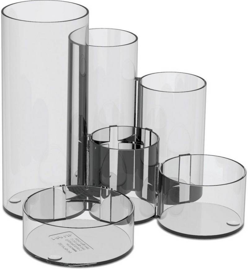 MAUL Tischaufsatz Stifteköcher Maultubo 6 Fächer Polystyrol 150x125mm glasklar von MAUL
