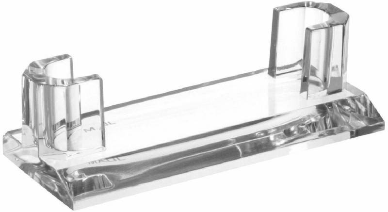 MAUL Tischaufsatz Visitenkarten-Halter Acryl glasklar für 35 Visitenkarten. von MAUL