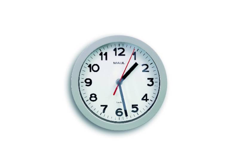 MAUL Uhr Wanduhr MAULstep 20 9052995 silber von MAUL