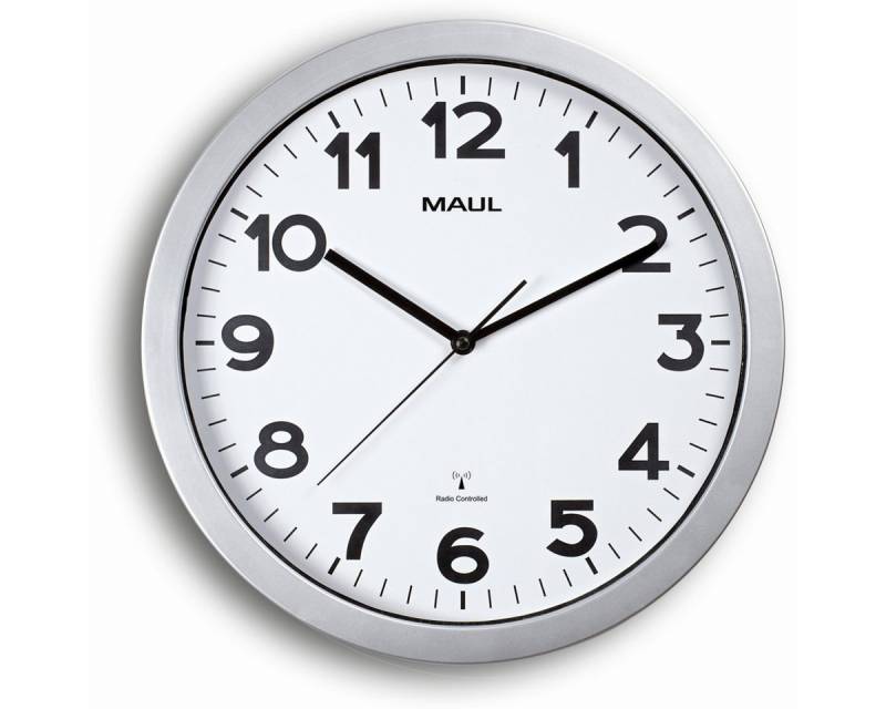 MAUL Uhr Wanduhr MAULstep 35cm silber von MAUL