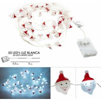 Batteriebetriebene Weihnachtsbeleuchtung 50 Leds Weihnachtsmann. Kaltlicht-Innengebrauch IP20 von MAURER