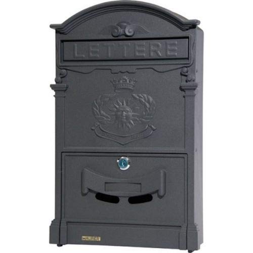 Briefkasten MAURER "ROYAL" grau antik Aluminium von MAURER