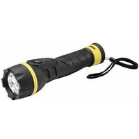 LED-Taschenlampe mit rutschfestem Gummischutz IP44. 55 Lumen 2 AA-Batterien (nicht im Lieferumfang enthalten) von MAURER