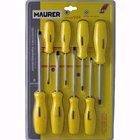 Maurer 096451 Schraubendreher-Set, Modell Hobby, Stahl, Vanadium, Griff Gelb, 8 Stück Maurer 096451 Schraubendreher-Set, Modell Hobby, Stahl, Vanadium, Griff Gelb, 8 Stück von MAURER