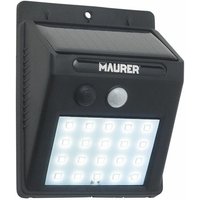 Maurer - Solar-LED-Wandleuchte 200 Lumen, IP65 mit Bewegungssensor und Dämmerung von MAURER