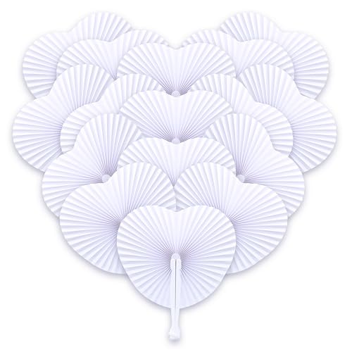 48x Fächer Hochzeit in Herzform, Weiß - Wunderschöne Herzfächer als Hochzeitsdeko oder Giveaway für Gäste 48x Fächer Hochzeit in Herzform, Weiß - Wunderschöne Herzfächer als Hochzeitsdeko oder Giveaway für Gäste von MAVANTO