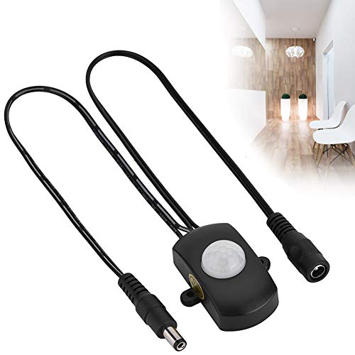Mavis Laven 5A DC 6-24 V Mini PIR Infrarot Bewegungsmelder-Detektorschalter, LED-Streifen Automatischer Sensorschalter für LED-Streifenlicht (Schwarz) von MAVIS LAVEN