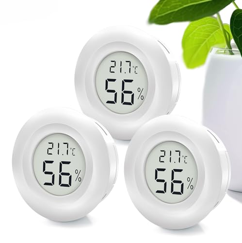 MAVORI® 3 x Mini Hygrometer digital & Mini Thermometer digital - 2 in 1 Thermometer mini und Hygrometer klein für Innenräume - moderne Messtechnik - präzise & zuverlässig - inklusive Batterien3 (Weiß) von MAVORI