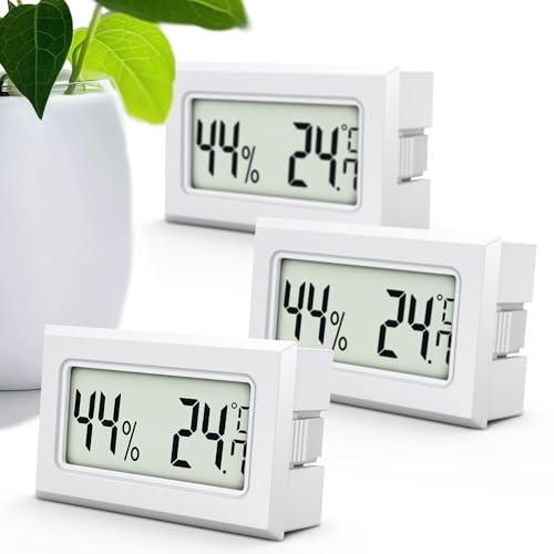 MAVORI® 3 x Thermo Hygrometer mini digital - 2 in 1 Temperatur und Luftfeuchtigkeitsmesser - Mini Thermometer und Hydrometer Feuchtigkeit digital - präzise Messwerte - inkl. Batterien von MAVORI