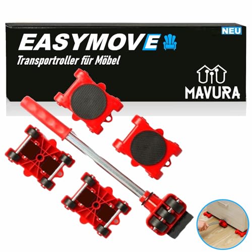 EasyMove Möbelheber Möbelroller Möbel Transportroller Set«, (Extrem belastbar bis 300 kg - Kinderleichtes Möbelrücken auch ohne Hilfe) von MAVURA