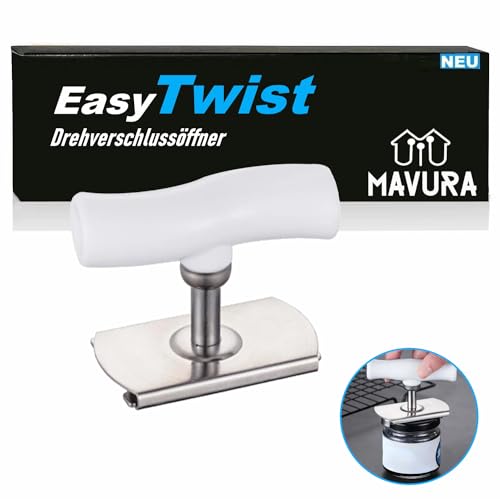 EasyTwist Deckelöffner Glasöffner Schraubdeckelöffner, Drehverschlussöffner Flaschenöffner Deckel Öffner von MAVURA