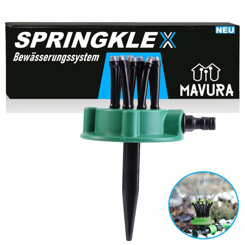 MAVURA Bewässerungssystem Sprinkly™ - die clevere automatische Gartenbewässerung, Rasen Sprinkler, Rasensprenger, Sprühregner, Garten Sprenkler von MAVURA