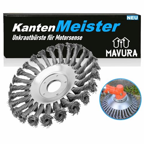 KantenMeister Freischneider Unkrautbürste für Motorsense, Wildkrautbürste Profi Fugenbürste Unkraut entferner 25,4 X 150mm von MAVURA