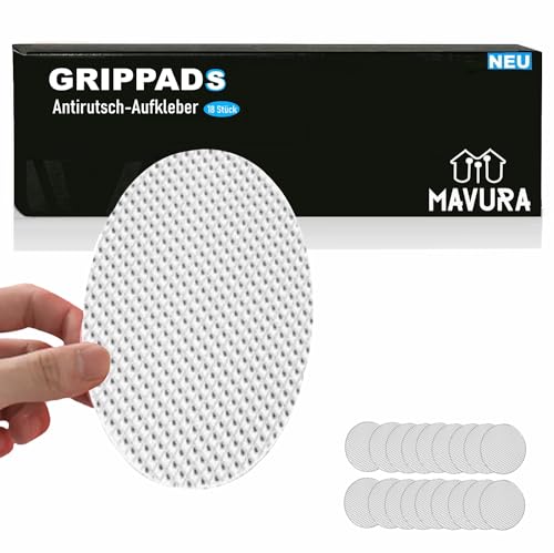 MAVURA GRIPPADS Anti-Rutsch Aufkleber Sticker Badewanne Dusche, XXL Sticker Streifen Anti Rutsch Pads Rund Antirutschmatte 18x von MAVURA