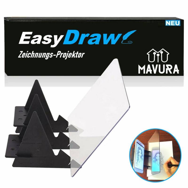 MAVURA Malvorlage EasyDraw Zeichnungsprojektor Zeichenprojektor Zeichenbrett, Optisches Kopierwerkzeug Painting Sketch Assistant von MAVURA
