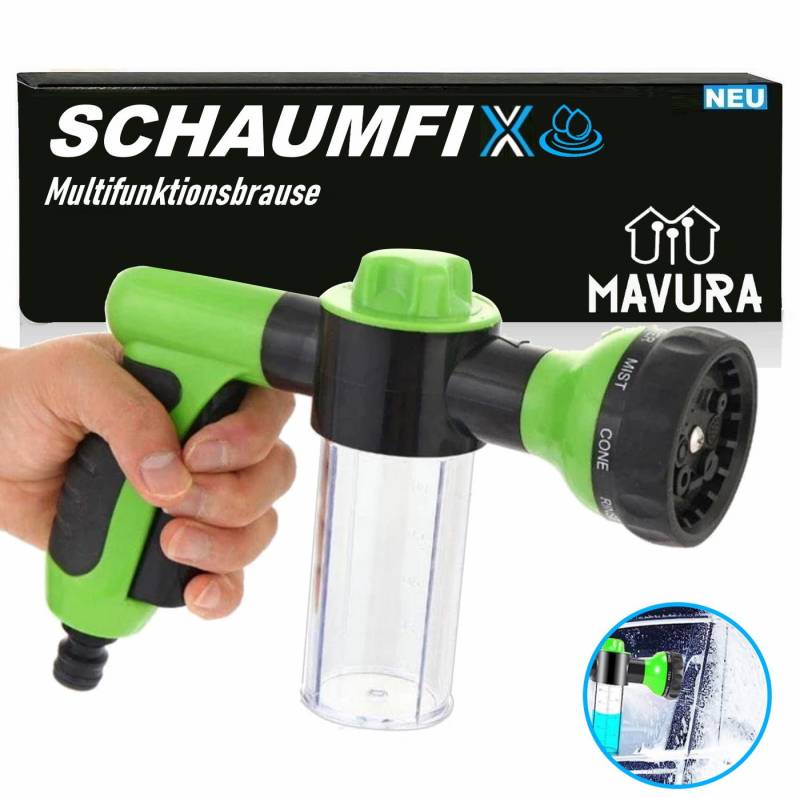 MAVURA Multifunktionsbrause Auto Schaumreiniger Schaumsprüher Autowäsche Gartenbrause Schaumdüse von MAVURA