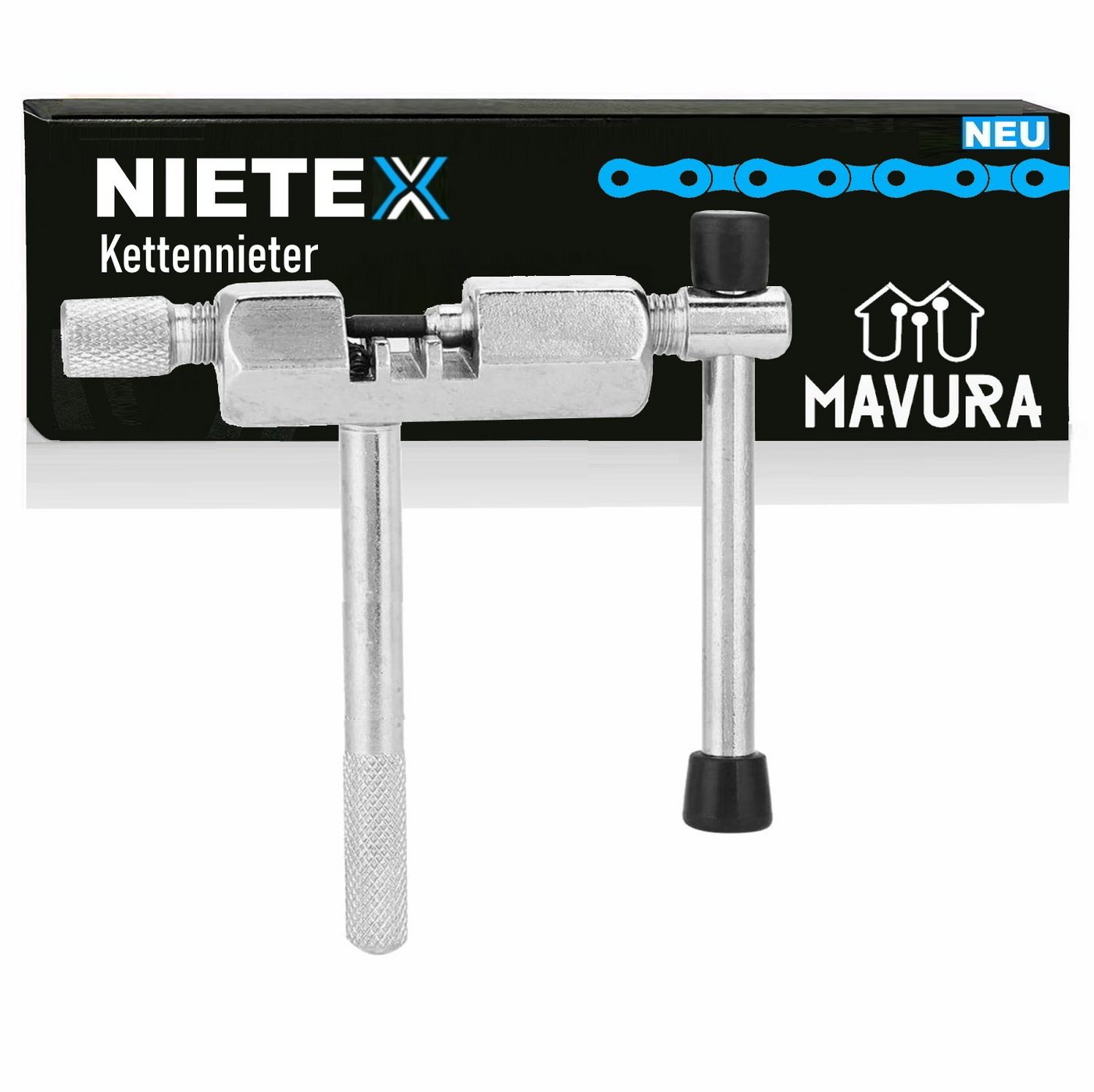MAVURA Kettennieter NIETEX Universal Kettenöffner Kettenschlüssel Fahrrad Ketten Nieter, Splitter Drücker Werkzeug Kettenwerkzeug Kettenbrecher Fahrradkette MAVURA Kettennieter NIETEX Universal Kettenöffner Kettenschlüssel Fahrrad Ketten Nieter, Splitter Drücker Werkzeug Kettenwerkzeug Kettenbrecher Fahrradkette von MAVURA