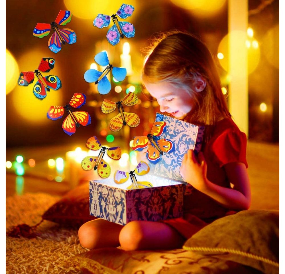 MAVURA Papierschmetterlinge MagicFly Magische Fliegende Schmetterlinge Geschenk Spielzeug Geburtstagskarte Giveaway Mitbringsel Mitgebsel [10 Stück] von MAVURA