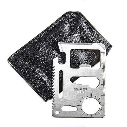 MAVURATools TOOLCARD Multifunktionskarte 14in1 Multi Pocket Tool Card Edelstahl Multifunktions Karte im Checkkarten-Format Kreditkarten Multitool Scheckkartenformat von MAVURA