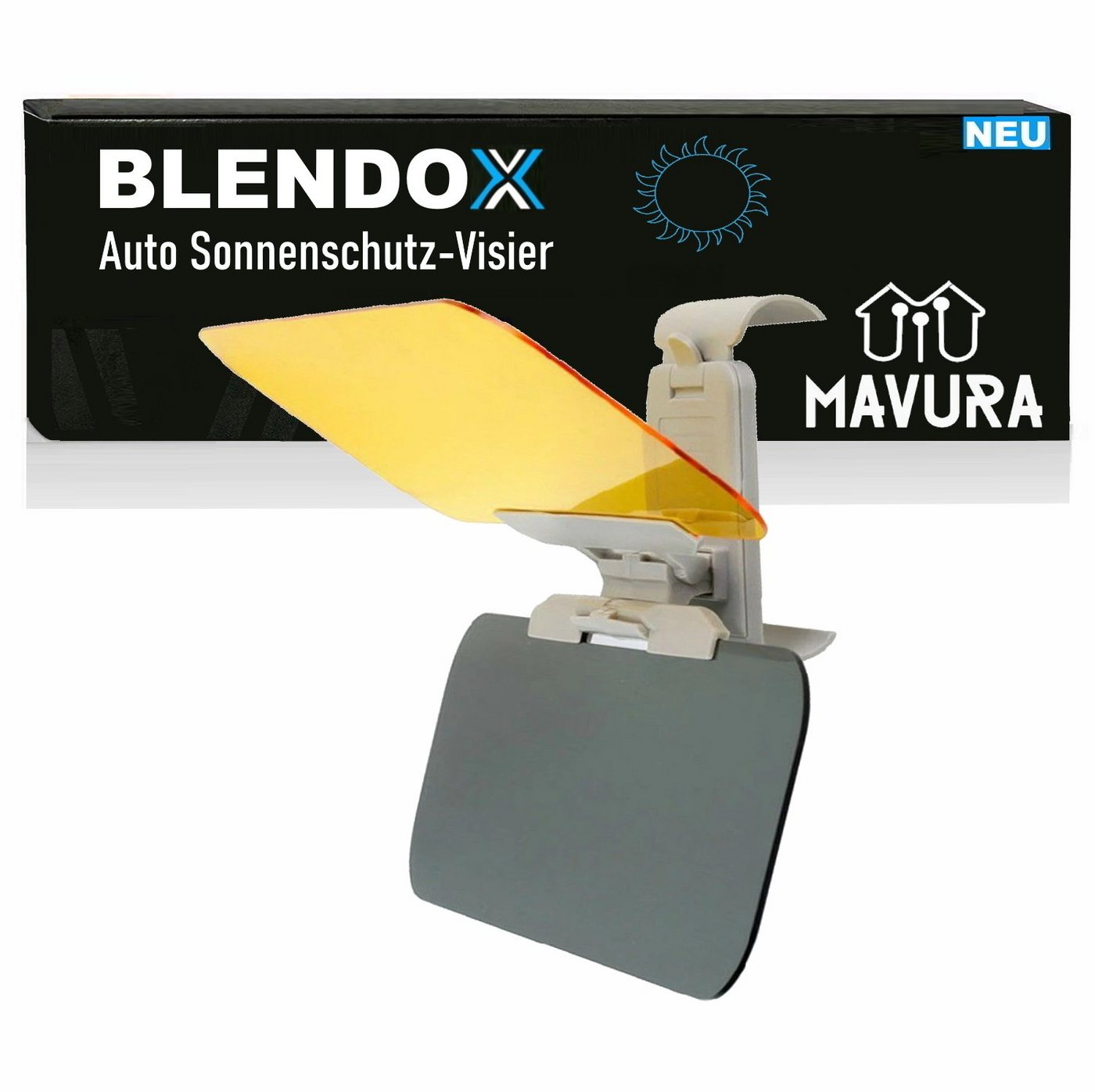 Sonnenschutz BLENDOX Sonnen Blendschutz Visier Auto Sonnenblenden, MAVURA, Visierverlängerung Sonnenblende Verlängerung Sonnenschutz von MAVURA