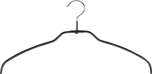 25 Stück MAWA Silhouette light/FT Form-Leichtbügel Kleiderhaken für Oberbekleidung, rutschhemmend, 42 cm Breite, schwarz von MAWA