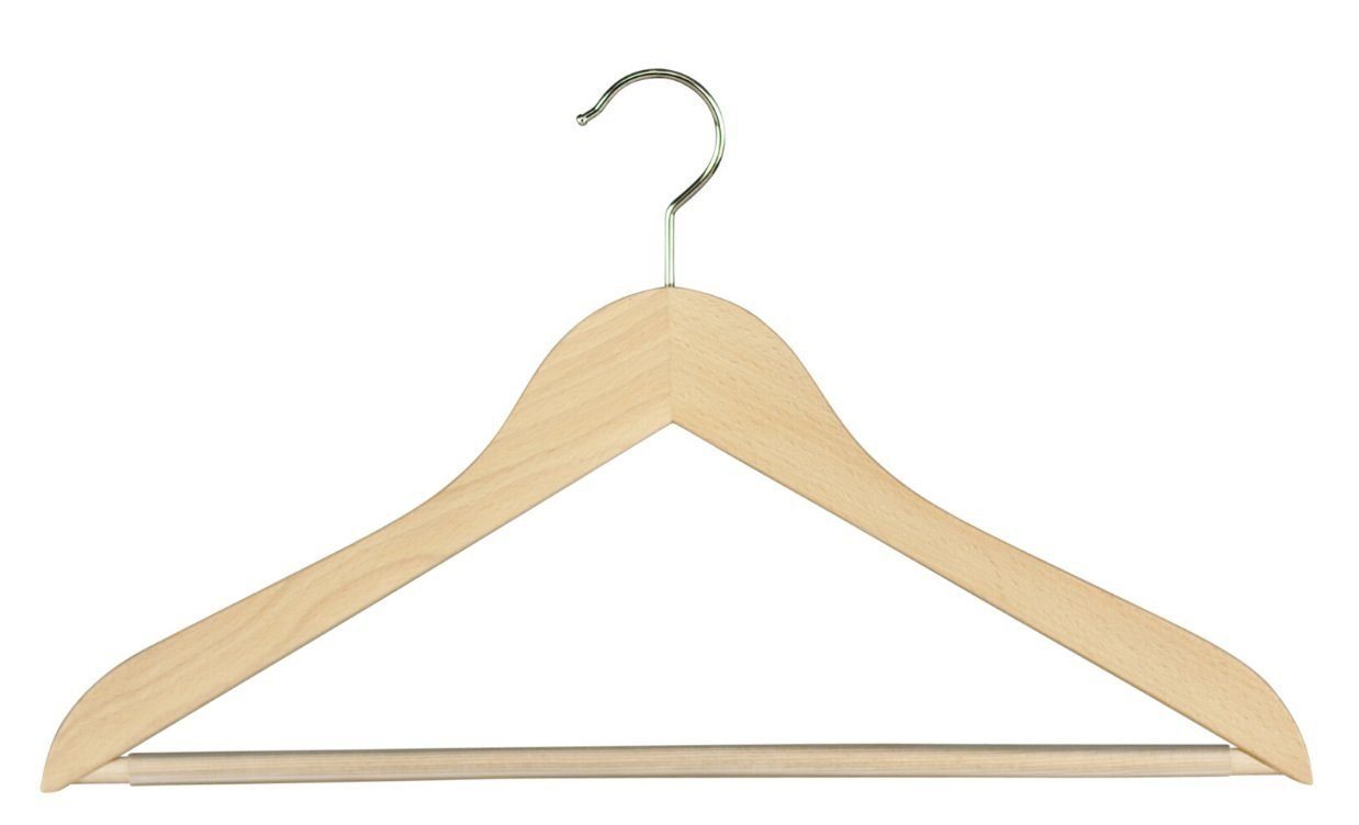 MAWA Kleiderbügel Kombi-Kleiderbügel mit Holzsteg, (5-tlg) von MAWA