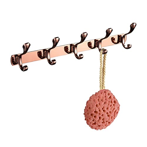 MAWERDCXG Wandhaken Wandmontierter Kleidergestell Key Organizer Edelstahl über Türhaken Aufhänger Auf Badezimmer Wohnzimmer Garderobenhaken(5 hooks) von MAWERDCXG