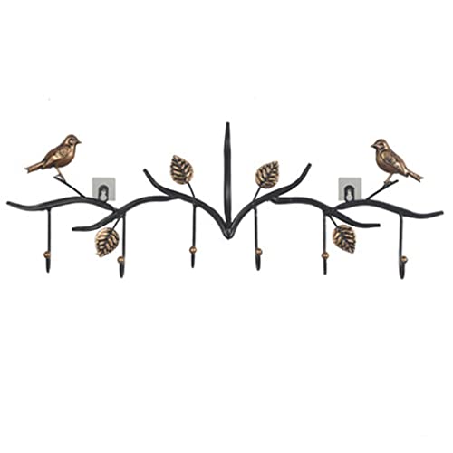 Wandhaken Wandmontierter Kleidergestell Kreative Hochleistungsmantel Rack Hängende Mantel Hut Schlüssel Regenschirm Handtuch oder Bademantel anwenden Wohnzimmer Garderobenhaken(6 hooks) von MAWERDCXG