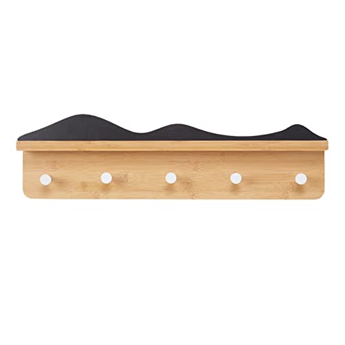 Wandhaken Wandmontierter Mantel Rack Haken Metall Aufhänger Doppel Aufbewahrung Geeignet for Schlafzimmer Wohnzimmer Eingang schwarz Garderobenhaken(5 hooks) von MAWERDCXG