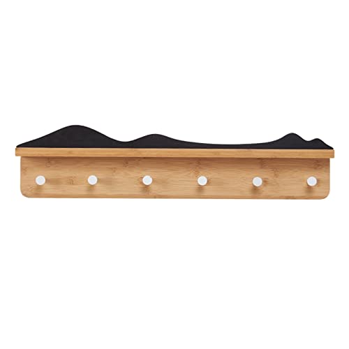 Wandhaken Wandmontierter Mantel Rack Haken Metall Aufhänger Doppel Aufbewahrung Geeignet for Schlafzimmer Wohnzimmer Eingang schwarz Garderobenhaken(6 hooks) von MAWERDCXG