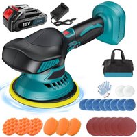 Polisseuse,Tampon de polissage de voiture électrique sans fil 6" de nettoyage de ponçage en bois de cire métallique, avec une batterie 3,0a & von MAWIRON