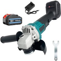 Schleifmaschine, Akku-Winkelschleifer, 18V 800W 125mm Winkelschleifer, Schleifwerkzeug mit Schiebegriff, 5.5A Akku und Ladegerät, kompatibel mit Schleifmaschine, Akku-Winkelschleifer, 18V 800W 125mm Winkelschleifer, Schleifwerkzeug mit Schiebegriff, 5.5A Akku und Ladegerät, kompatibel mit von MAWIRON