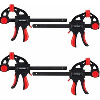 MAXPOWER 4 Stück 6inch Einhandklemmen 150mm Schraubklemme für Modellbau Schnellgriffklemmen Set hochwertige F-Klemmen für die Holzbearbeitung von MAX POWER