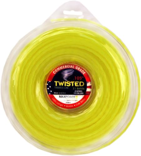 MaxPower EU-338815 Co-Polymer Trimmerfaden 2.7mm - 50 Meter Länge quadratisch gedreht, neongelb MaxPower EU-338815 Co-Polymer Trimmerfaden 2.7mm - 50 Meter Länge quadratisch gedreht, neongelb von MAXPOWER