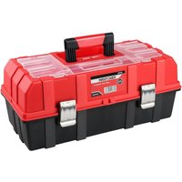 Max Power - maxpower Werkzeugbox Leer 42x18x17 cm werkzeugkasten leer plastik mit Metallverschlüssen 3 Ebenen klappbarer Stauraum17 Zoll leer von MAX POWER